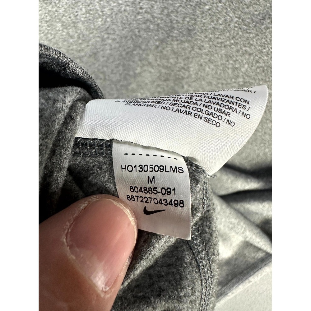 Nike Half Zip Womens Medium Grey Pro Hyperwarm‎ Thumb Loop Performance Running - Picture 6 of 9